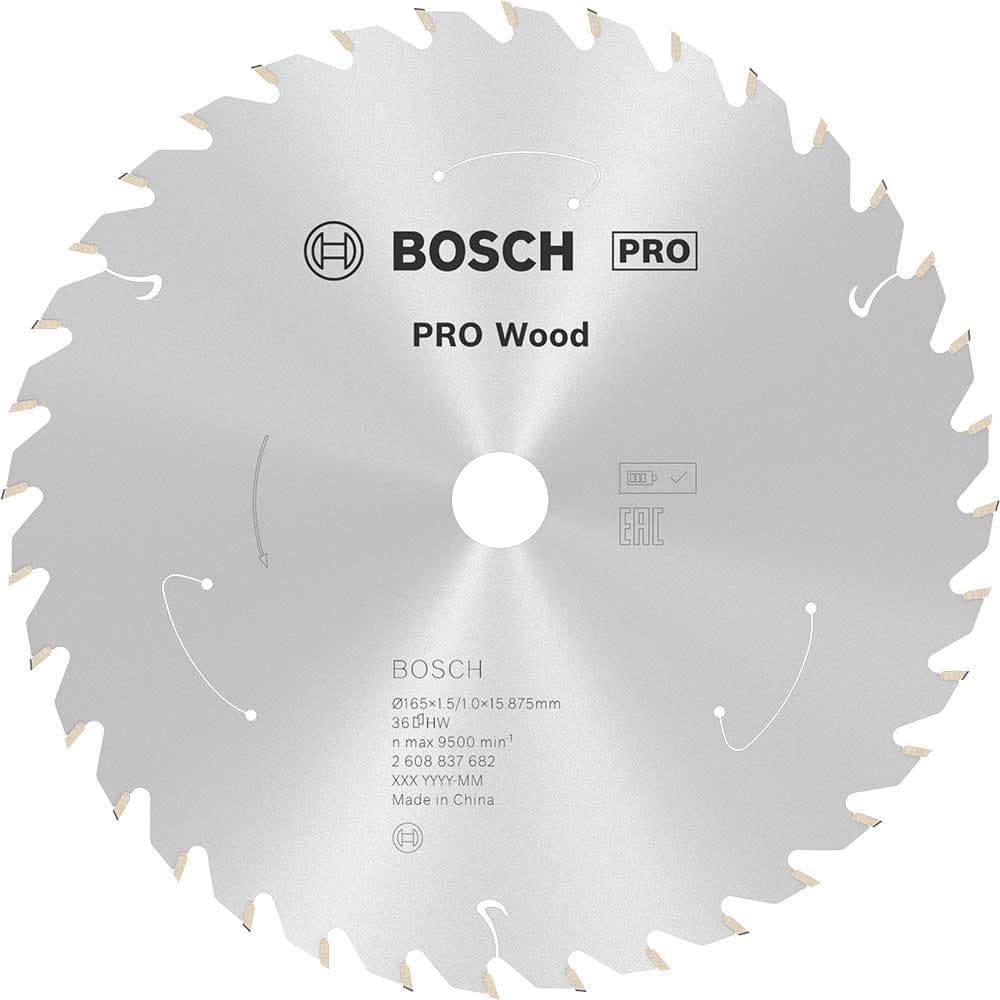 PRO Cordless Wood Cutting Circular Saw Blade 165mm 36T 15.875mm