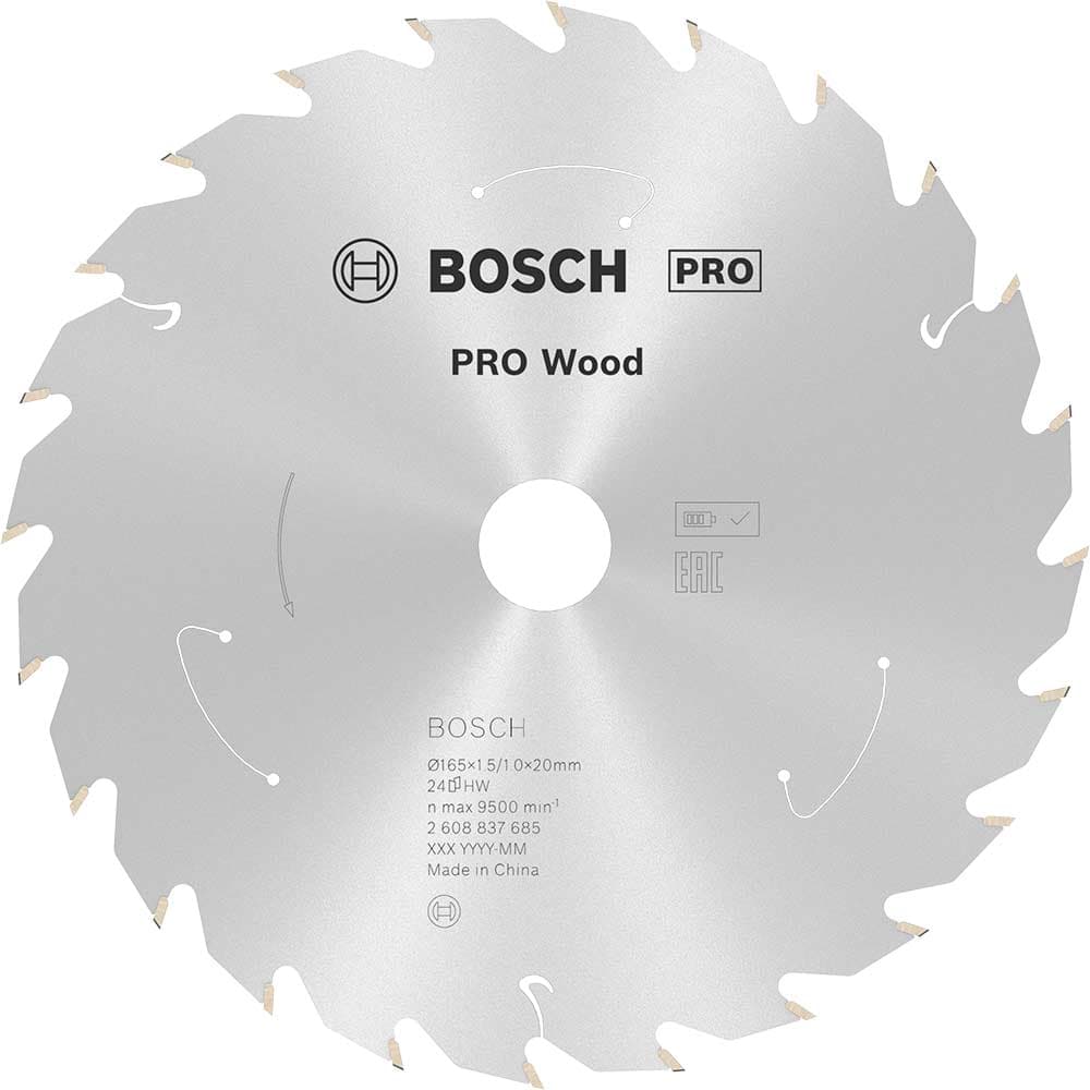 PRO Cordless Wood Cutting Circular Saw Blade 165mm 24T 20mm