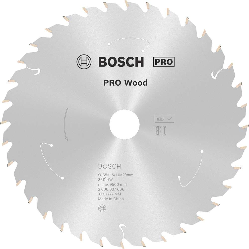 PRO Cordless Wood Cutting Circular Saw Blade 165mm 36T 20mm