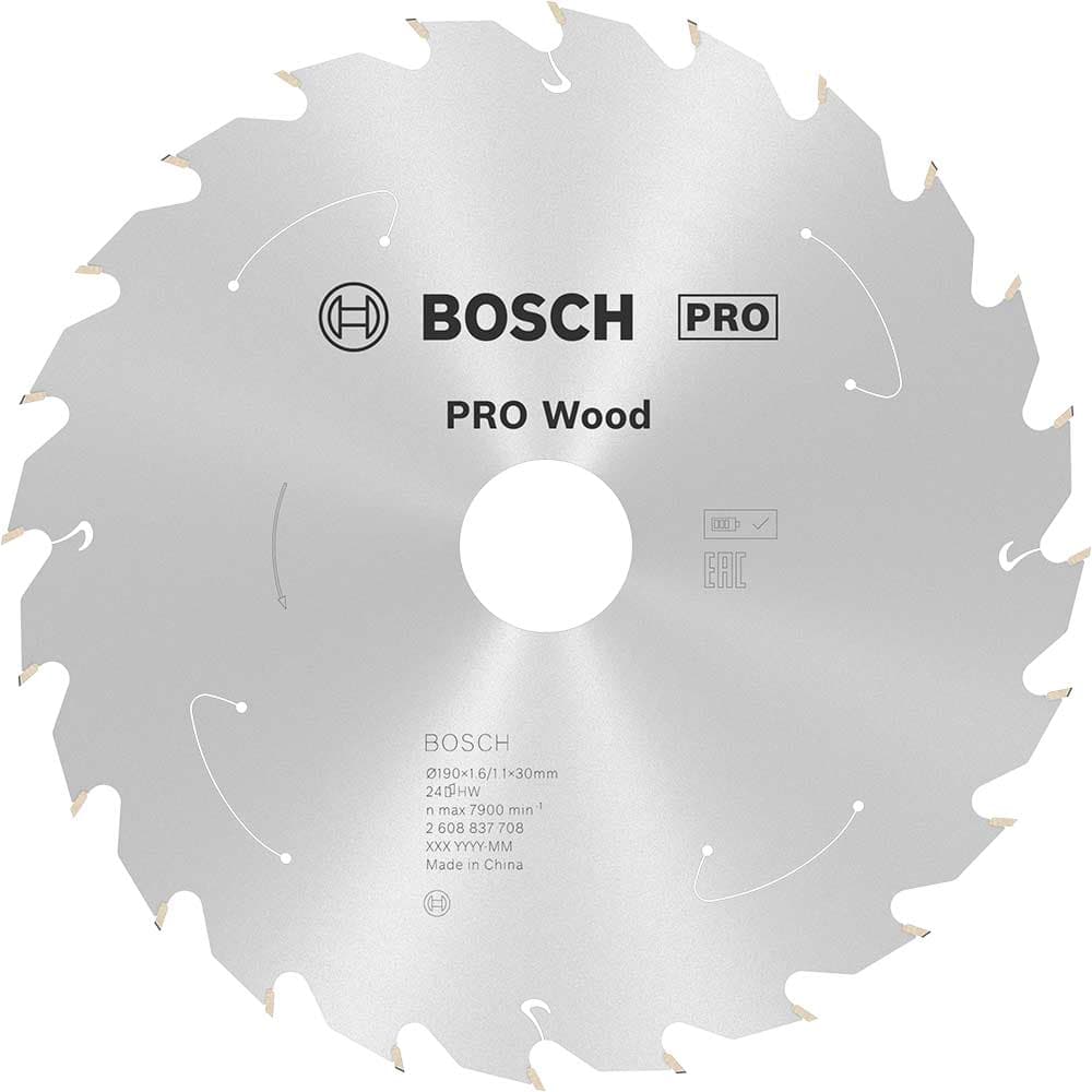 PRO Cordless Wood Cutting Circular Saw Blade 190mm 24T 30mm