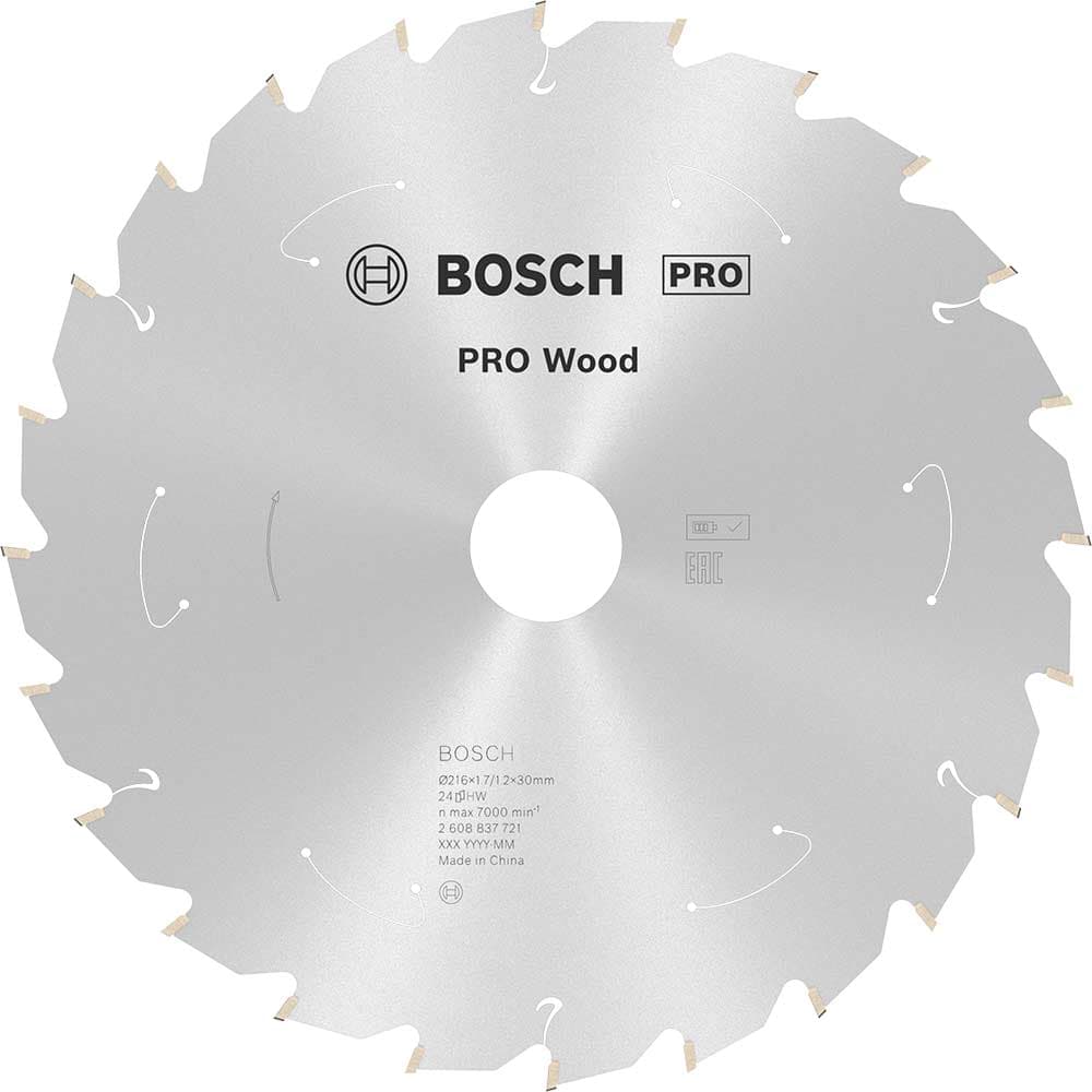 PRO Cordless Wood Cutting Circular Saw Blade 216mm 24T 30mm