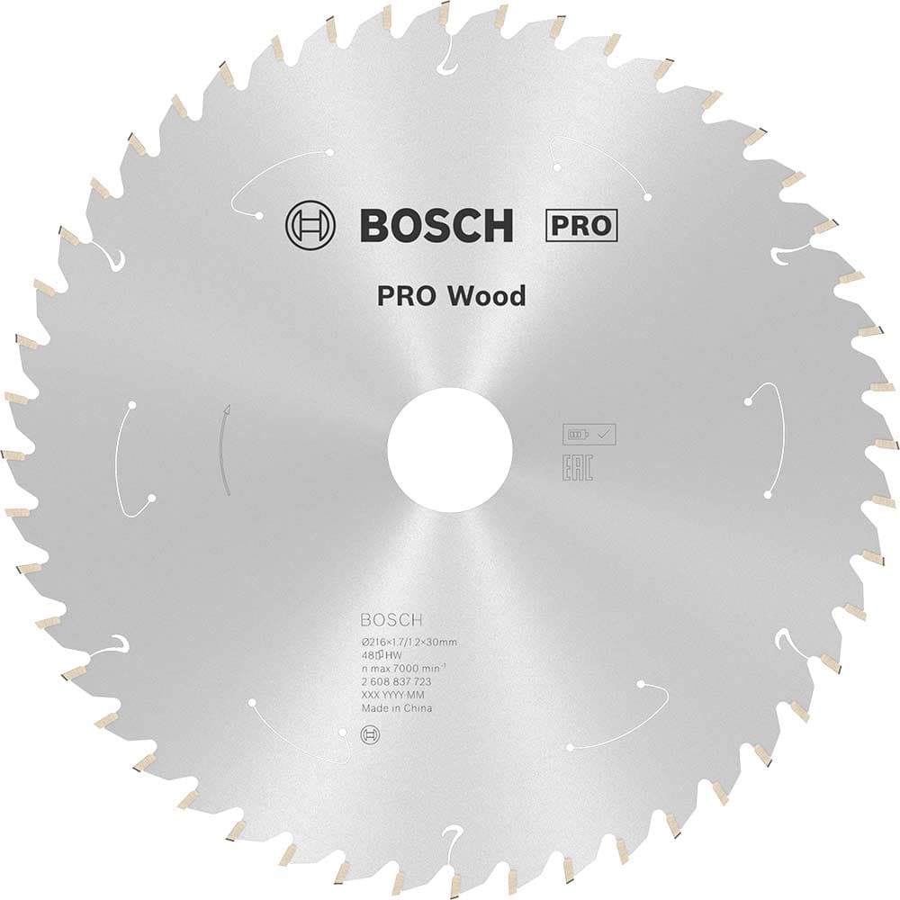 PRO Cordless Wood Cutting Circular Saw Blade 216mm 48T 30mm