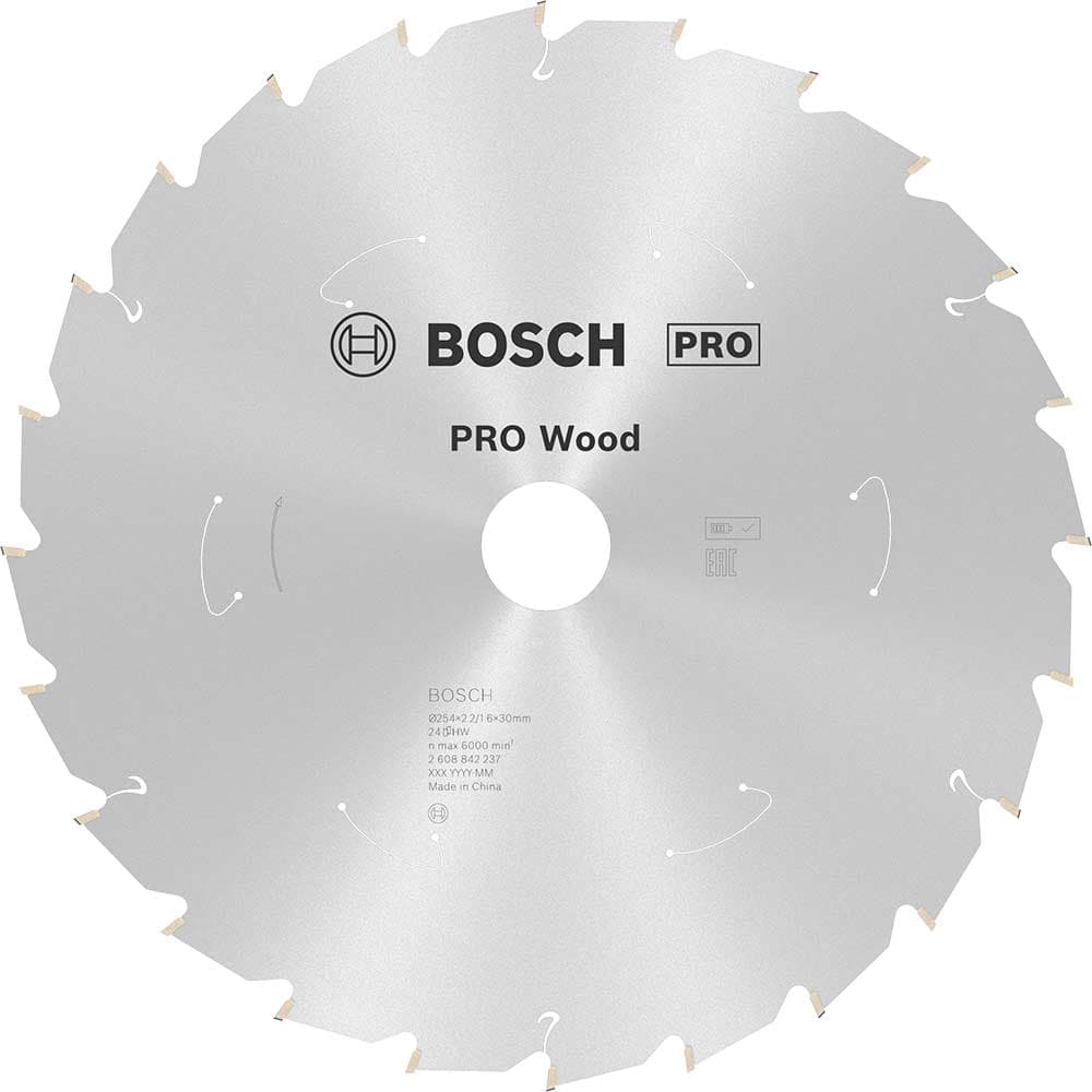 PRO Cordless Wood Cutting Circular Saw Blade 254mm 24T 30mm