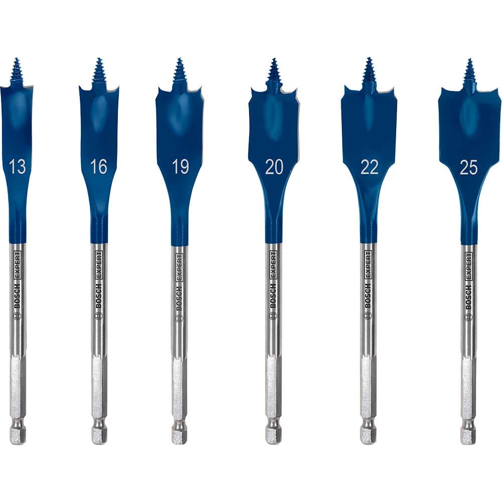 EXPERT 6 Piece Self Cut Speed Wood Flat Bit Set