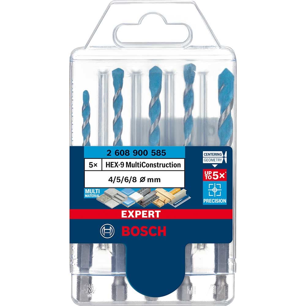 EXPERT 5 Piece EXPERT HEX 9 Construction Drill Bit Set