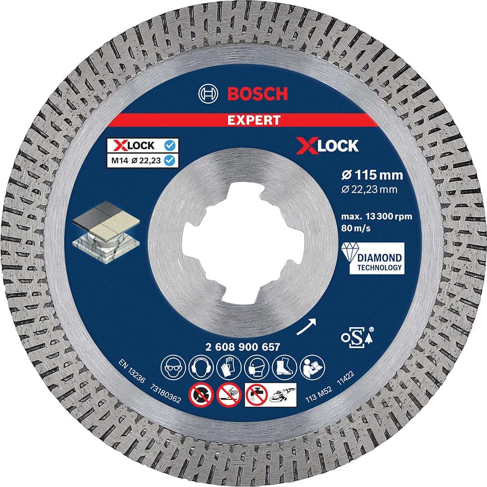 EXPERT X Lock Best Diamond Cutting Disc Hard Ceramics 115mm 1.6mm 22mm
