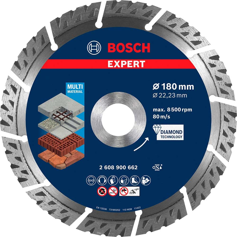 EXPERT Material Diamond Cutting Disc 180mm 2.4mm 22mm