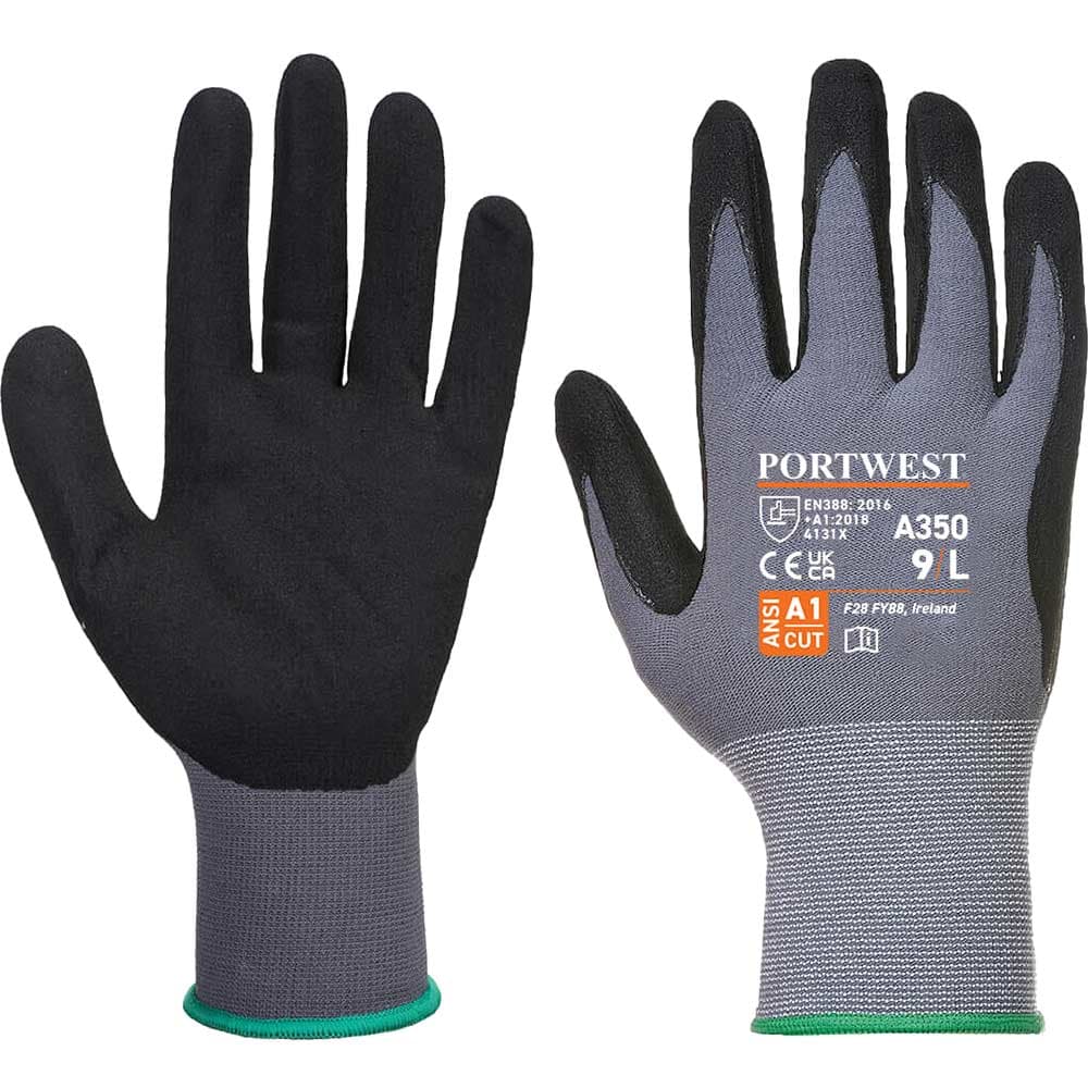 Portwest DermiFlex Nitrile Foam Gloves Black 3XL Pack of 1