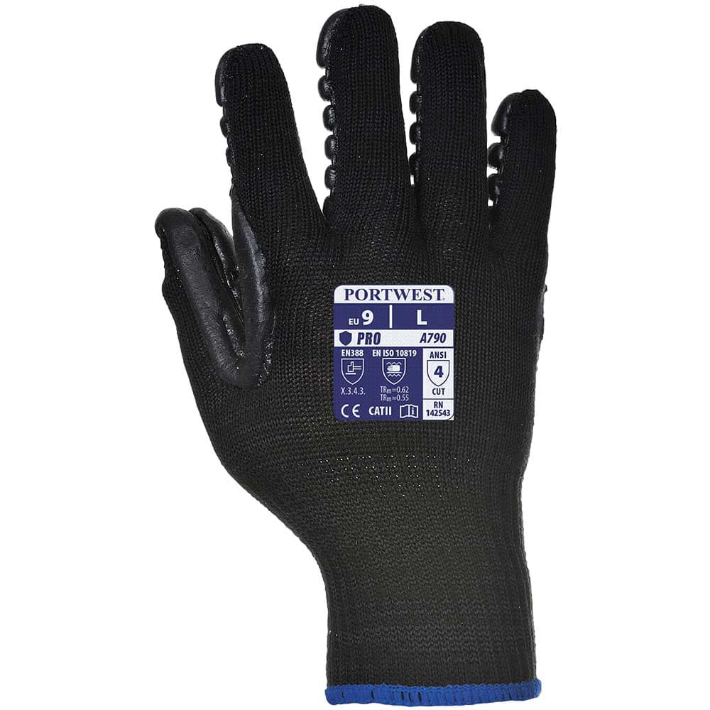 Portwest Anti Vibration Gloves Black XL Pack of 1