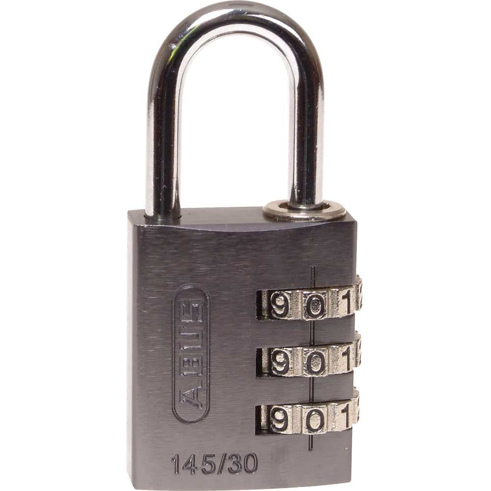 145 Series Aluminium Combination Padlock 30mm Titanium Standard