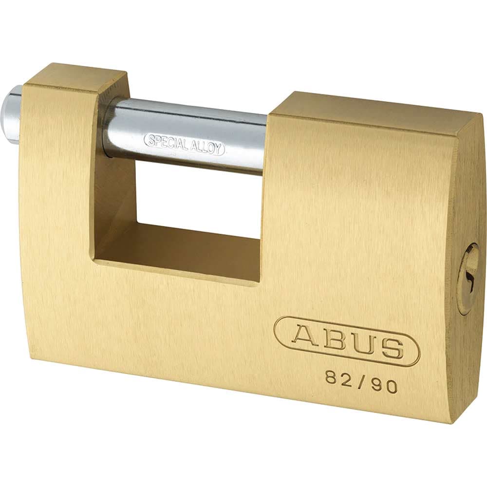 82 Series Monoblock Brass Shutter Padlock 90mm Standard