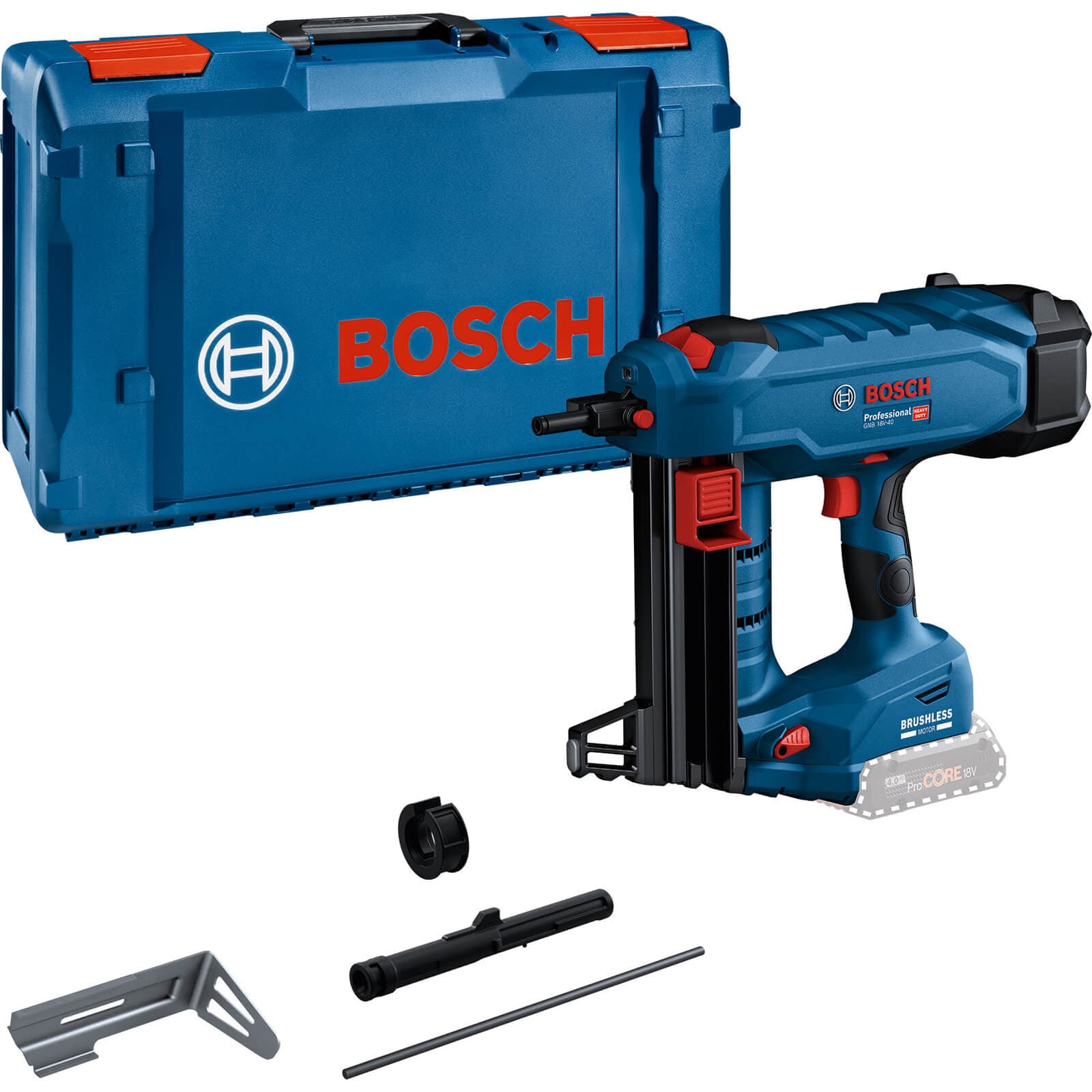 GNB 18V 40 18v Cordless Brushless Concrete Nail Gun No Batteries No Battery Charger Case