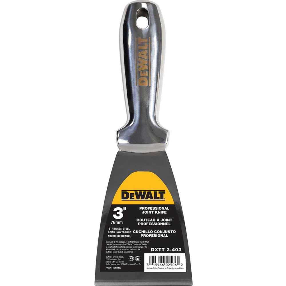 DeWalt Stainless Steel Dry Wall Jointing and Filling Knife 75mm