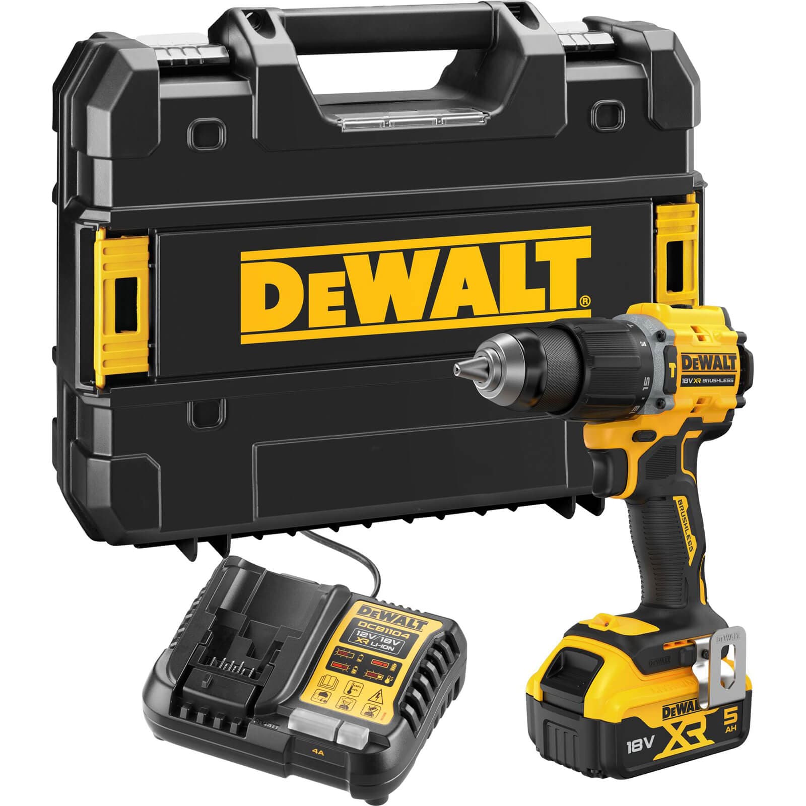 Dewalt DCD799 18v XR Cordless Brushless Compact Combi Drill 1 x 5ah Li-ion Charger Case