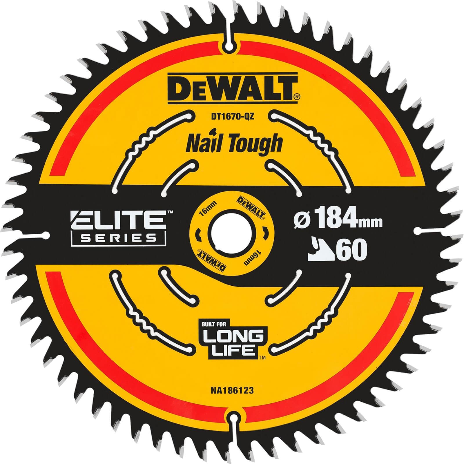 DeWalt Elite Series Cordless Circular Saw Blades 184mm 60T 16mm