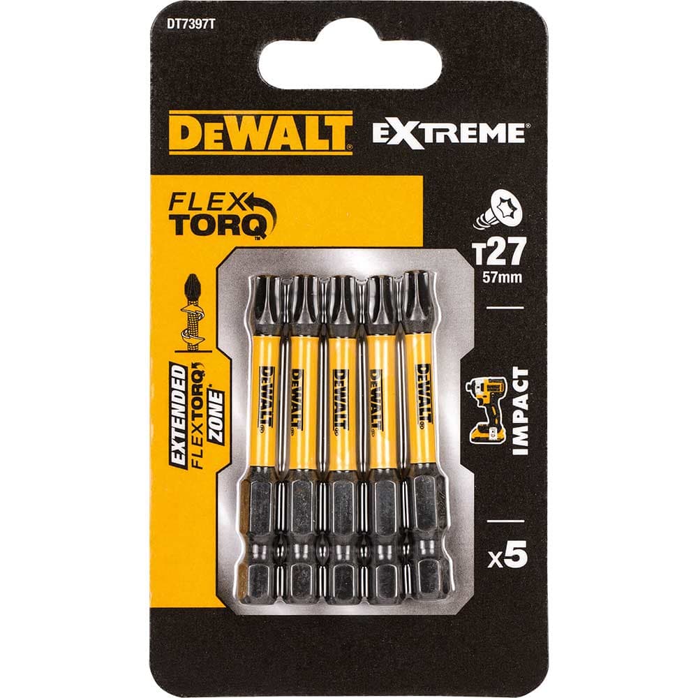 DeWalt Torx Extreme Impact Torsion Screwdriver Bit T27 50mm Pack of 5