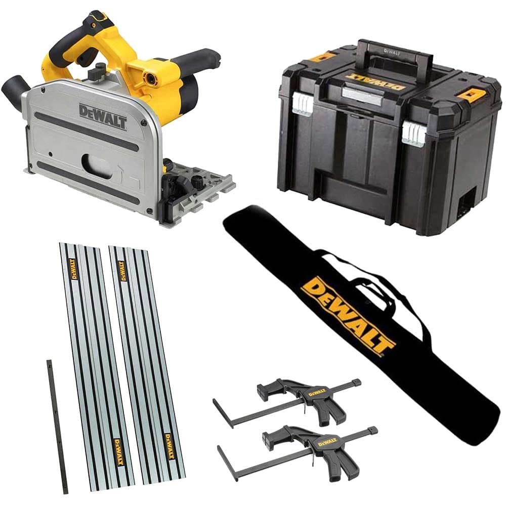 DeWalt DWS520KT Plunge Cut Circular Saw and Guide Rail Kit 240v