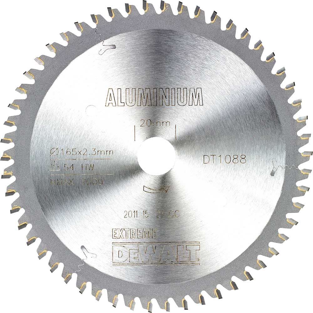 DeWalt Extreme Aluminium Saw Blades 165mm 54T 20mm
