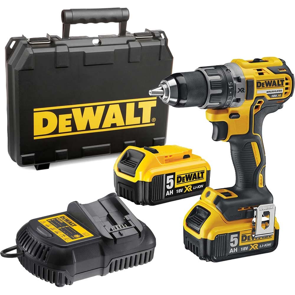 DeWalt DCD791 18v XR Cordless Brushless Drill Driver 2 x 5ah Li-ion Battery Charger Case