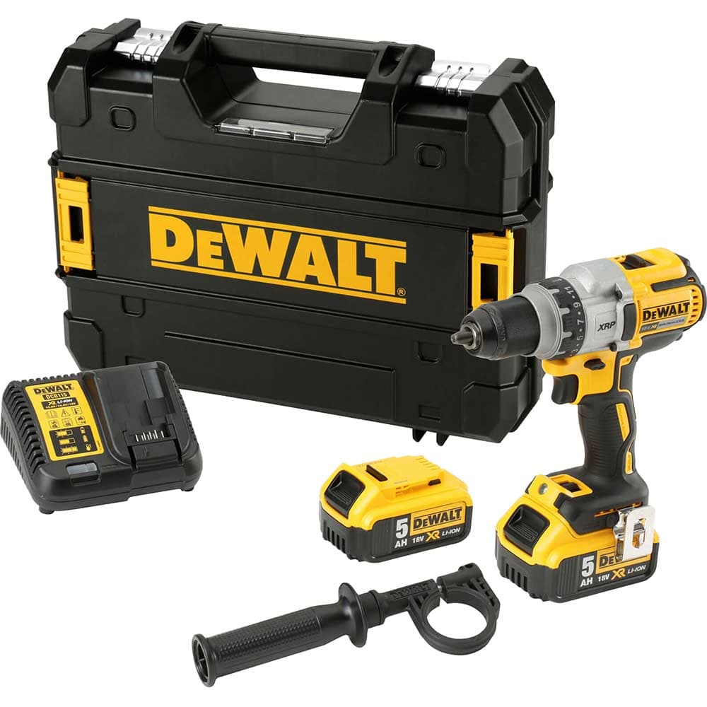 DeWalt DCD991 18v XR Cordless Brushless Drill Driver 2 x 5ah Li-ion Battery Charger Case