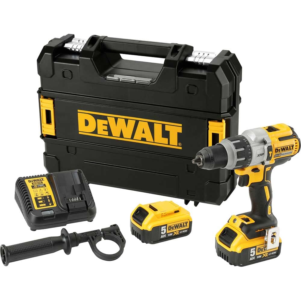 DeWalt DCD996 18v XR Cordless Brushless Combi Drill 2 x 5ah Li-ion Battery Charger Case