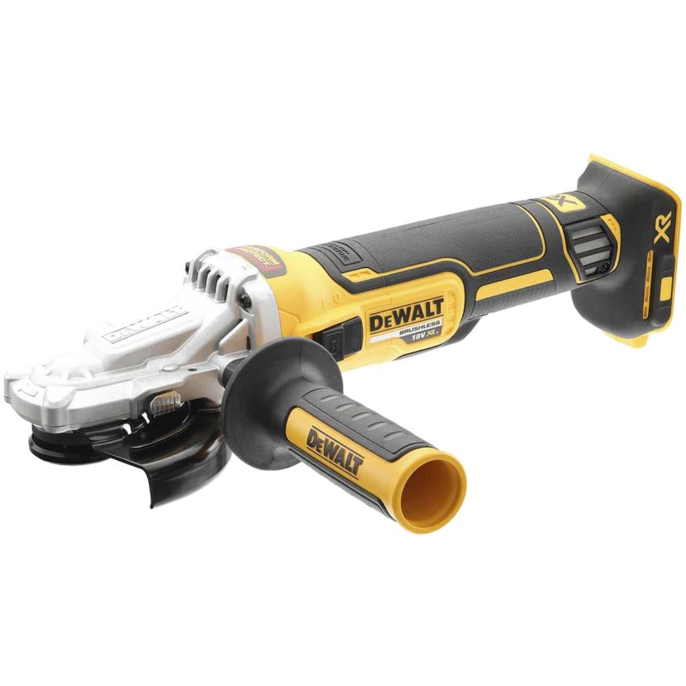 DeWalt DCG405FN 18v XR Cordless Brushless Flathead Angle Grinder 125mm No Batteries No Battery Charger No Case