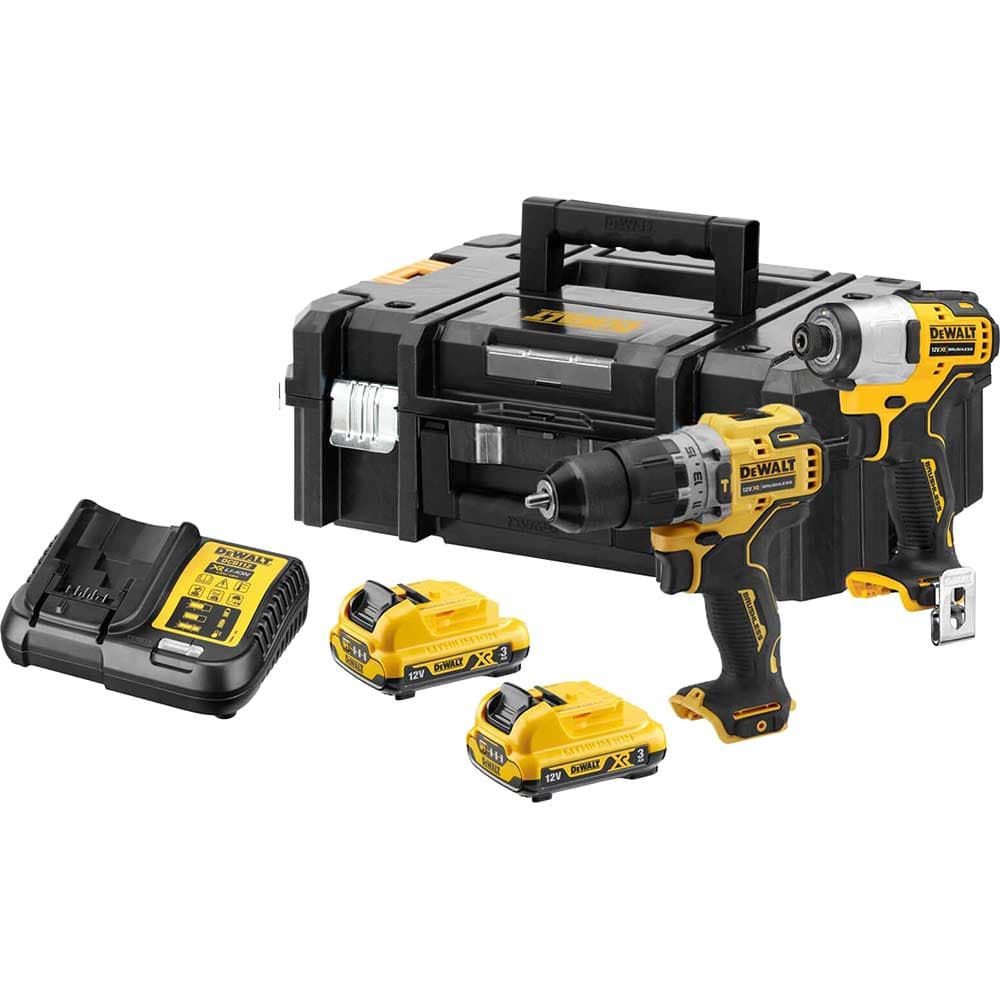 DeWalt DCK2111L2T 12v XR Cordless Brushless Combi Drill and Impact Driver Kit 2 x 2ah Li-ion Battery Charger Case