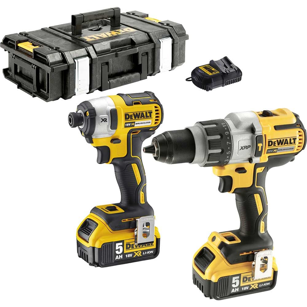 DeWalt DCK276 18v XR Cordless Brushless Combi Drill and Impact Driver 2 x 5ah Li-ion Battery Charger Case