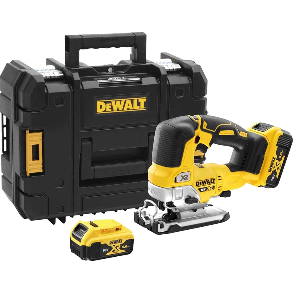 DeWalt DCS334 18v XR Cordless Brushless Jigsaw 2 x 5ah Li-ion Battery Charger Case