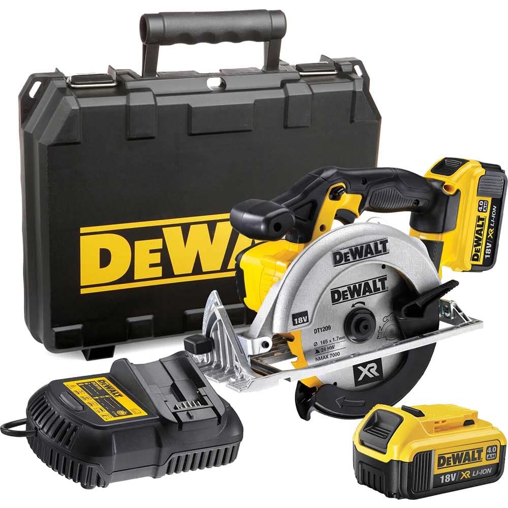 DeWalt DCS391 18v XR Cordless Circular Saw 165mm 2 x 4ah Li-ion Battery Charger Case