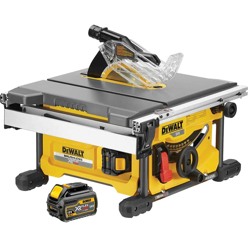 DeWalt DCS7485 54v XR Cordless Brushless FLEXVOLT Table Saw 210mm 2 x 6ah Li-ion Battery Charger Case