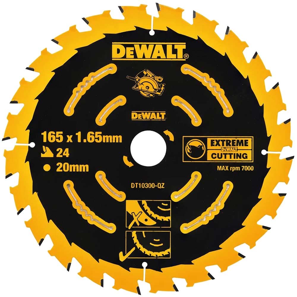 DeWalt Elite Extreme Framing Circular Saw Blades 165mm 24T 20mm