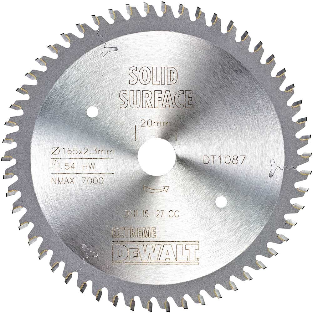 DeWalt Extreme Corian Saw Blades 165mm 54T 20mm