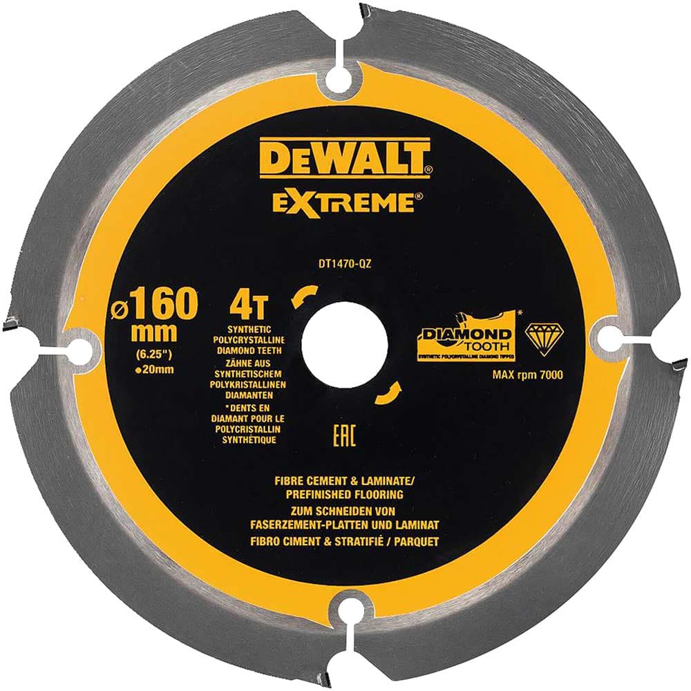 DeWalt PCD Fibre Cement Saw Blade 160mm 4T 20mm