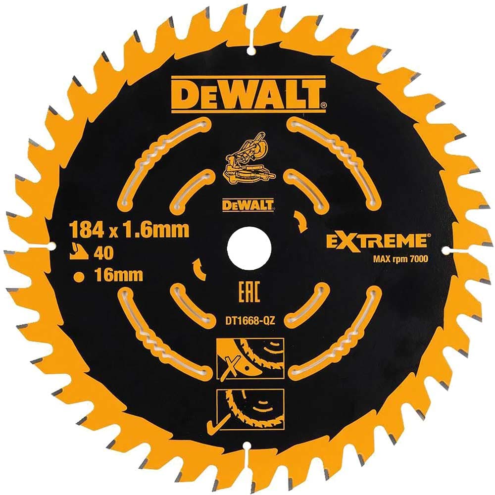 DeWalt Elite Series Cordless Circular Saw Blades 184mm 40T 16mm