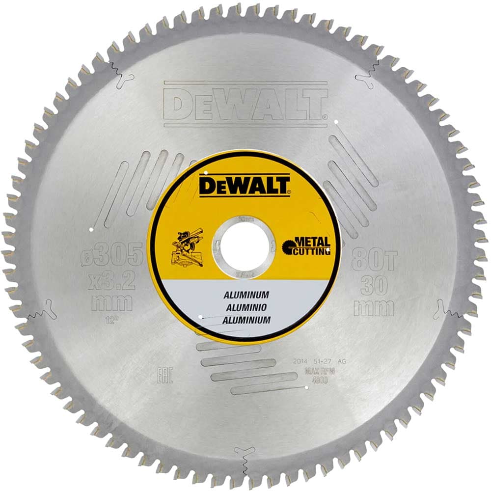DeWalt Aluminium Cutting Saw Blade 305mm 80T 30mm