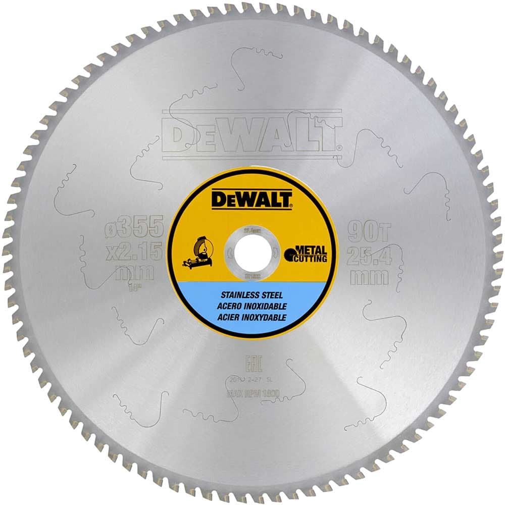 DeWalt Stainless Steel Cutting Saw Blade 355mm 90T 25.4mm