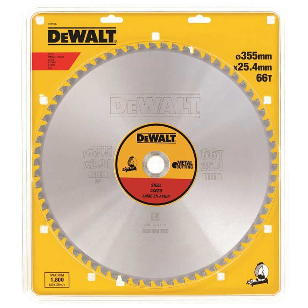 DeWalt Metal Steel Cutting Saw Blade 355mm 90T 25.4mm