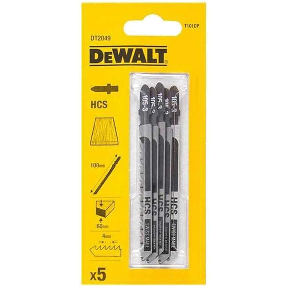 DeWalt T101DP HCS Wood Cutting Jigsaw Blades Pack of 5