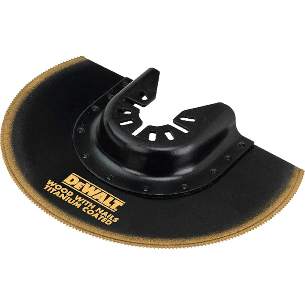 DeWalt DT20711 Titanium Flush Cut OIS Oscillating Multi Tool Plasterboard and Wood Segment Saw Blade 100mm Pack of 1