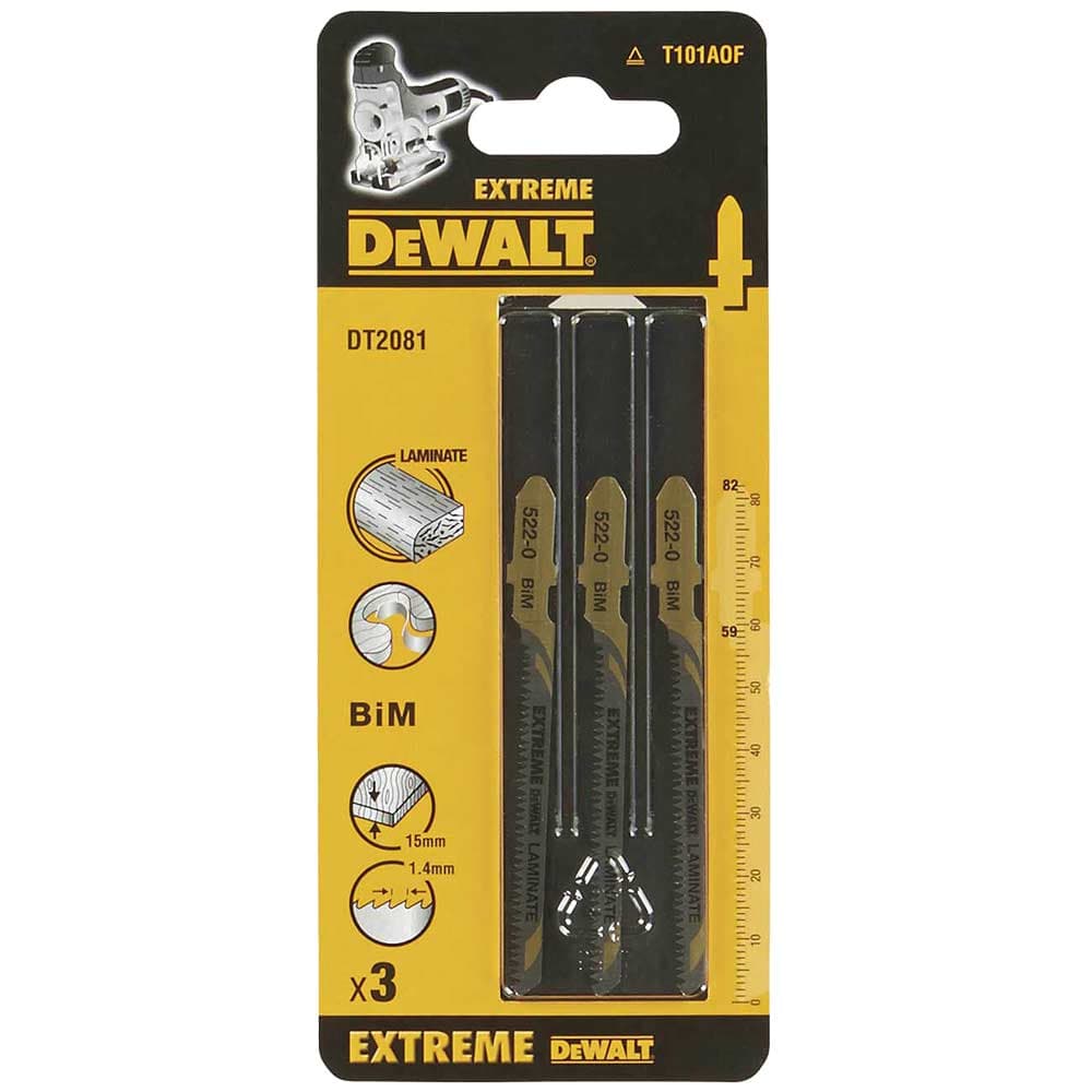 DeWalt T101AOF HCS Wood Cutting Jigsaw Blades Pack of 3