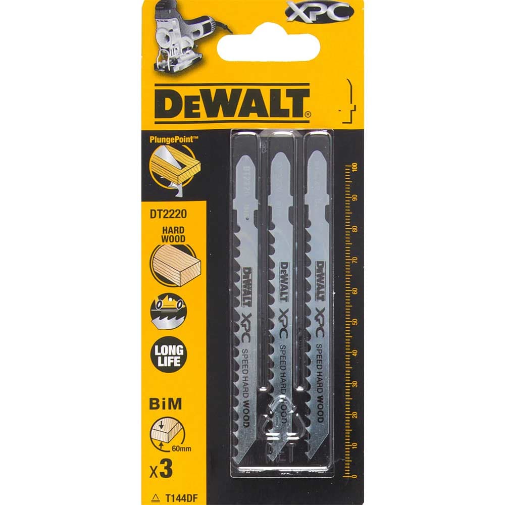 DeWalt XPC T114DF Bi Metal Jigsaw Blades for Wood Pack of 3