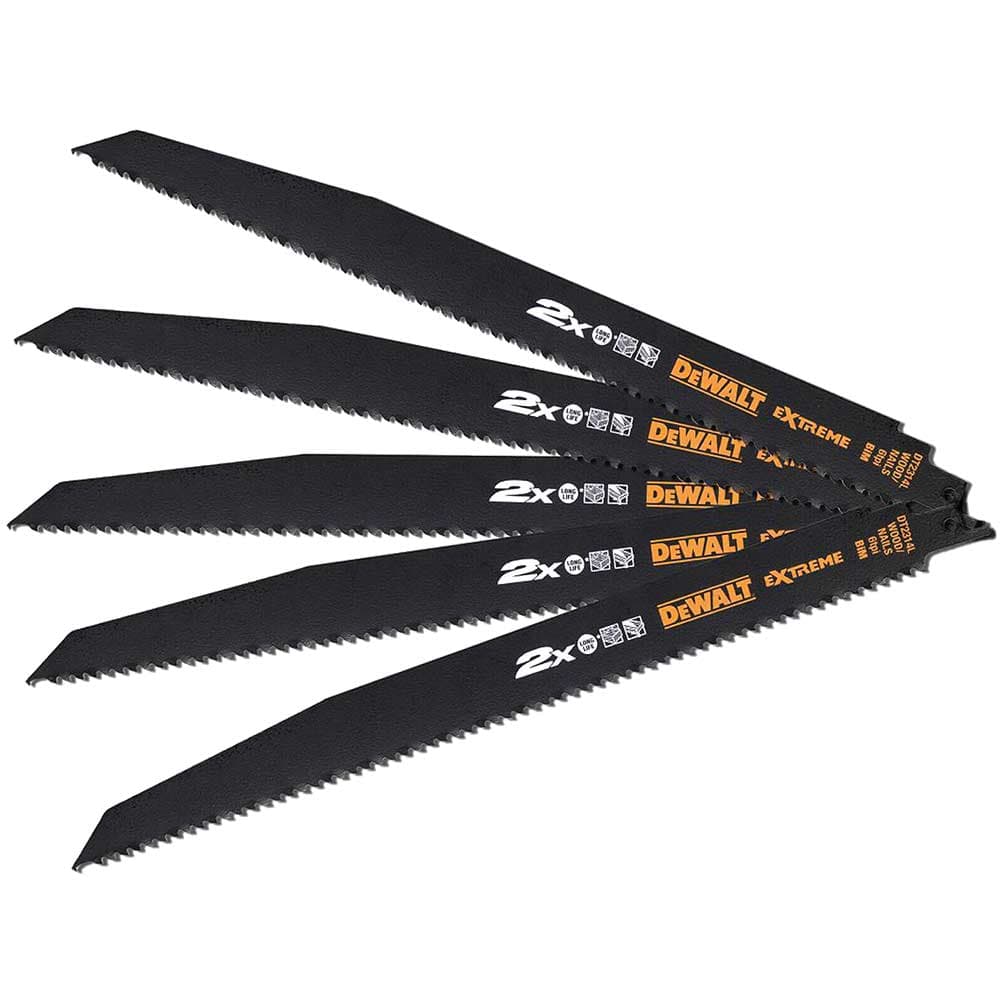 DeWalt Extreme 2X Life Wood and Nails Reciprocating Sabre Saw Blades 305mm Pack of 5