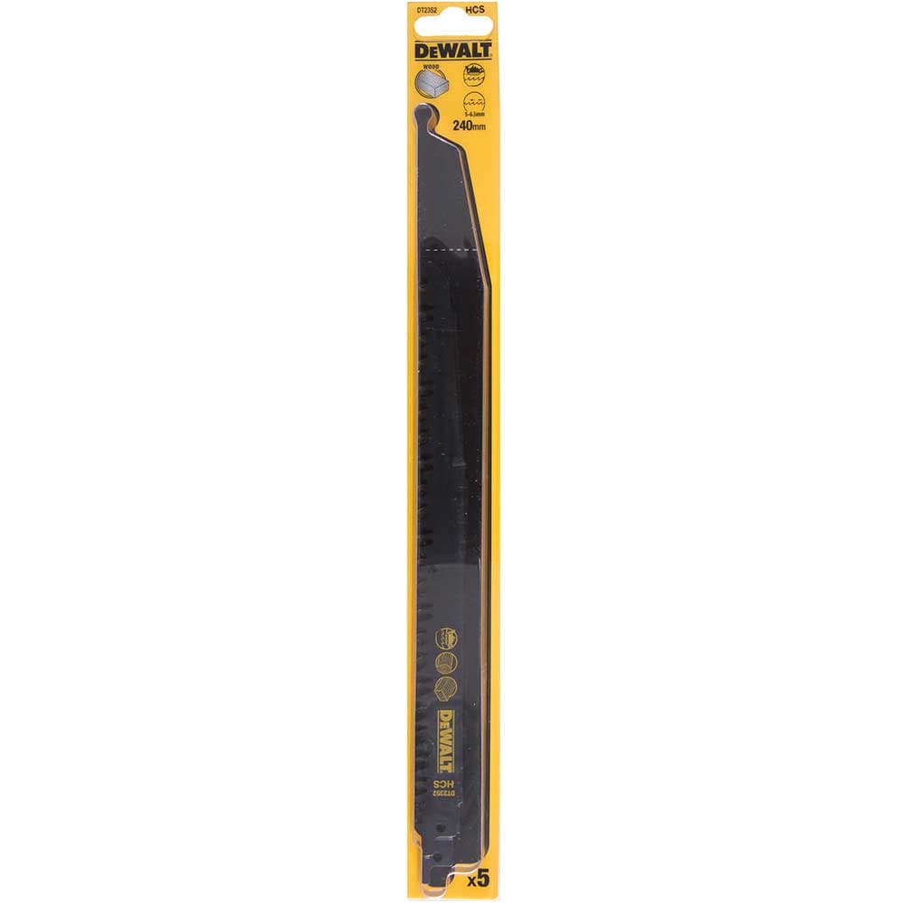 DeWalt S1531L Fast Cuts Wood Reciprocating Sabre Saw Blades 240mm Pack of 5