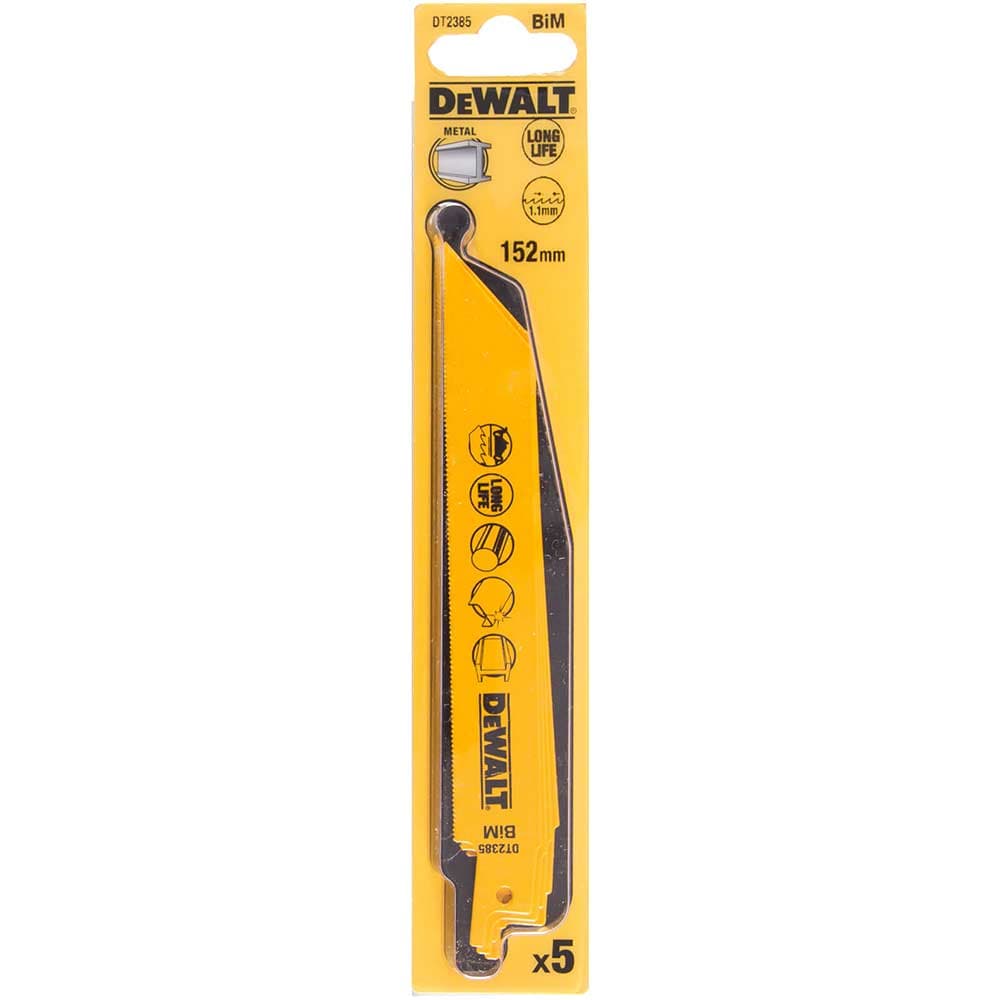 DeWalt DT2385 Fine Metal Cutting Reciprocating Sabre Saw Blades 152mm Pack of 5