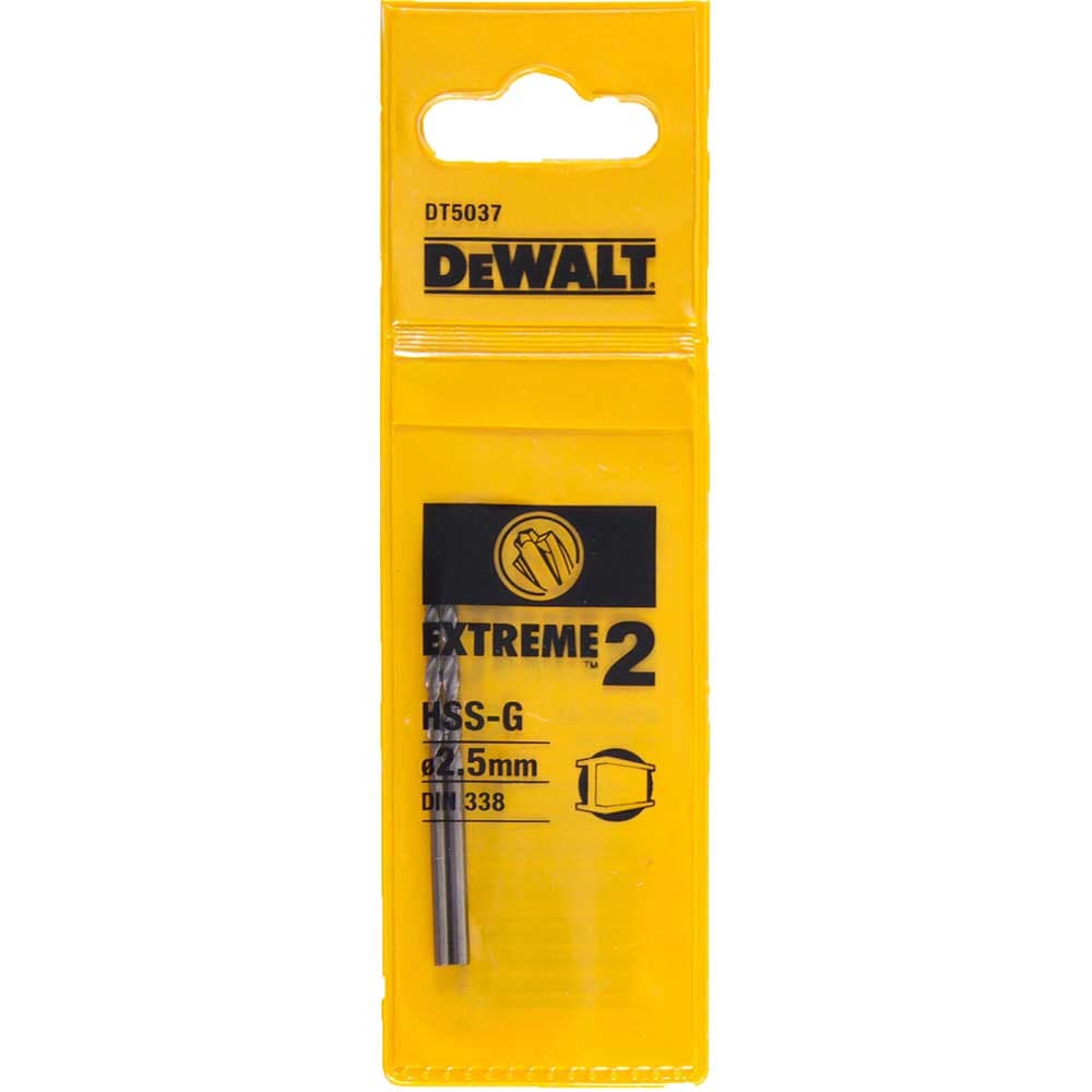 DeWalt Extreme 2 Metal Drill Bit 2.5mm Pack of 2