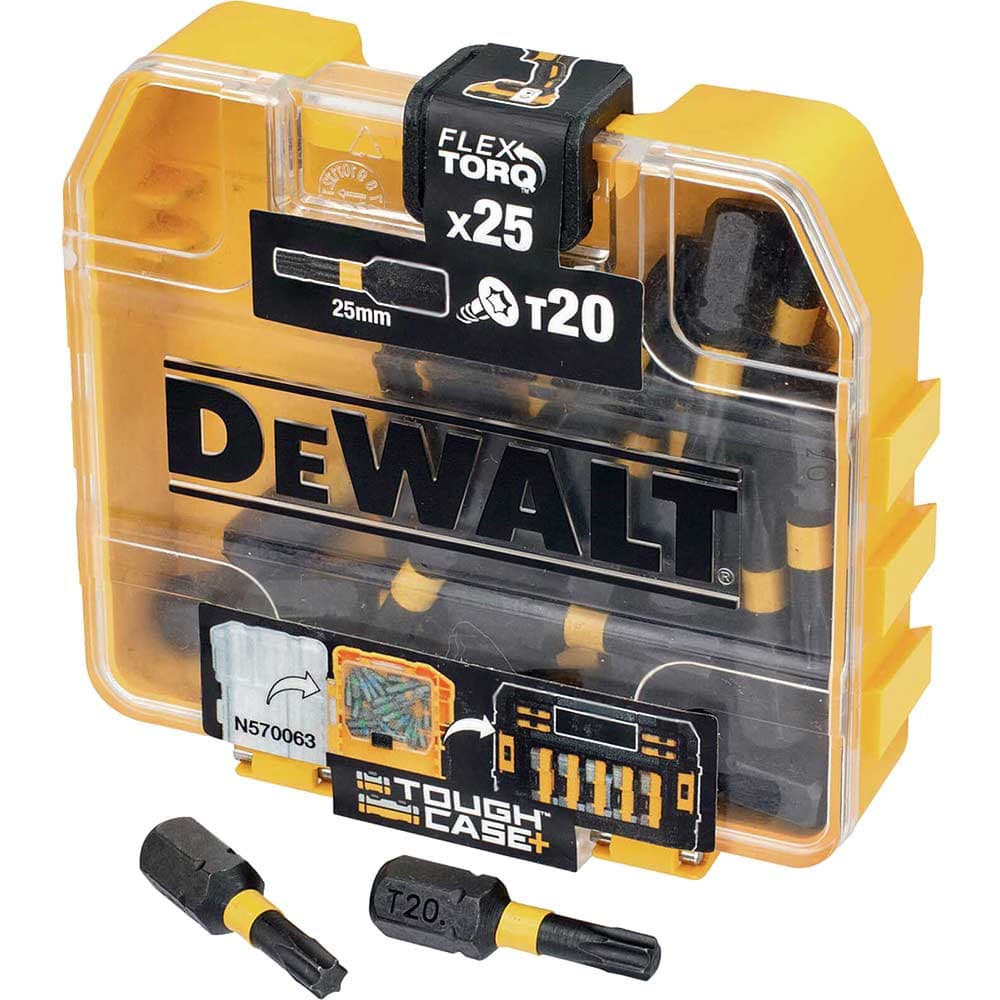 DeWalt Tough Case Flex Torq Screwdriver Bits Torx T20 25mm Pack of 25