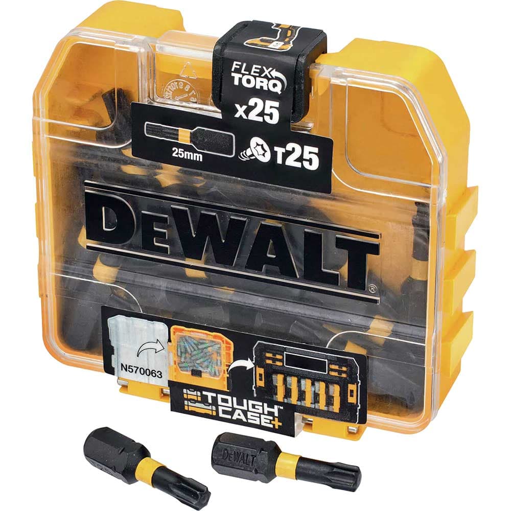 DeWalt Tough Case Flex Torq Screwdriver Bits Torx T25 25mm Pack of 25