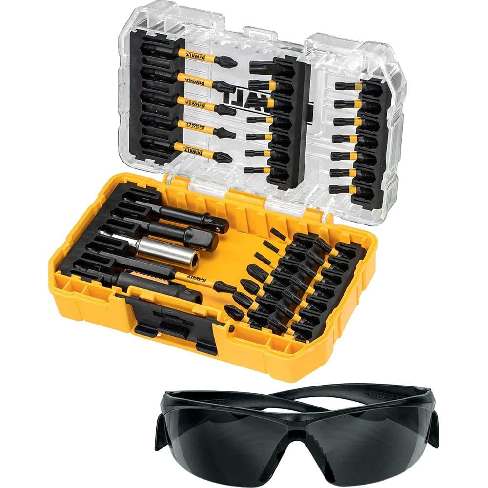 DeWalt 38 Piece FlexTorq Impact Screwdriver Bit Set and Safety Glasses