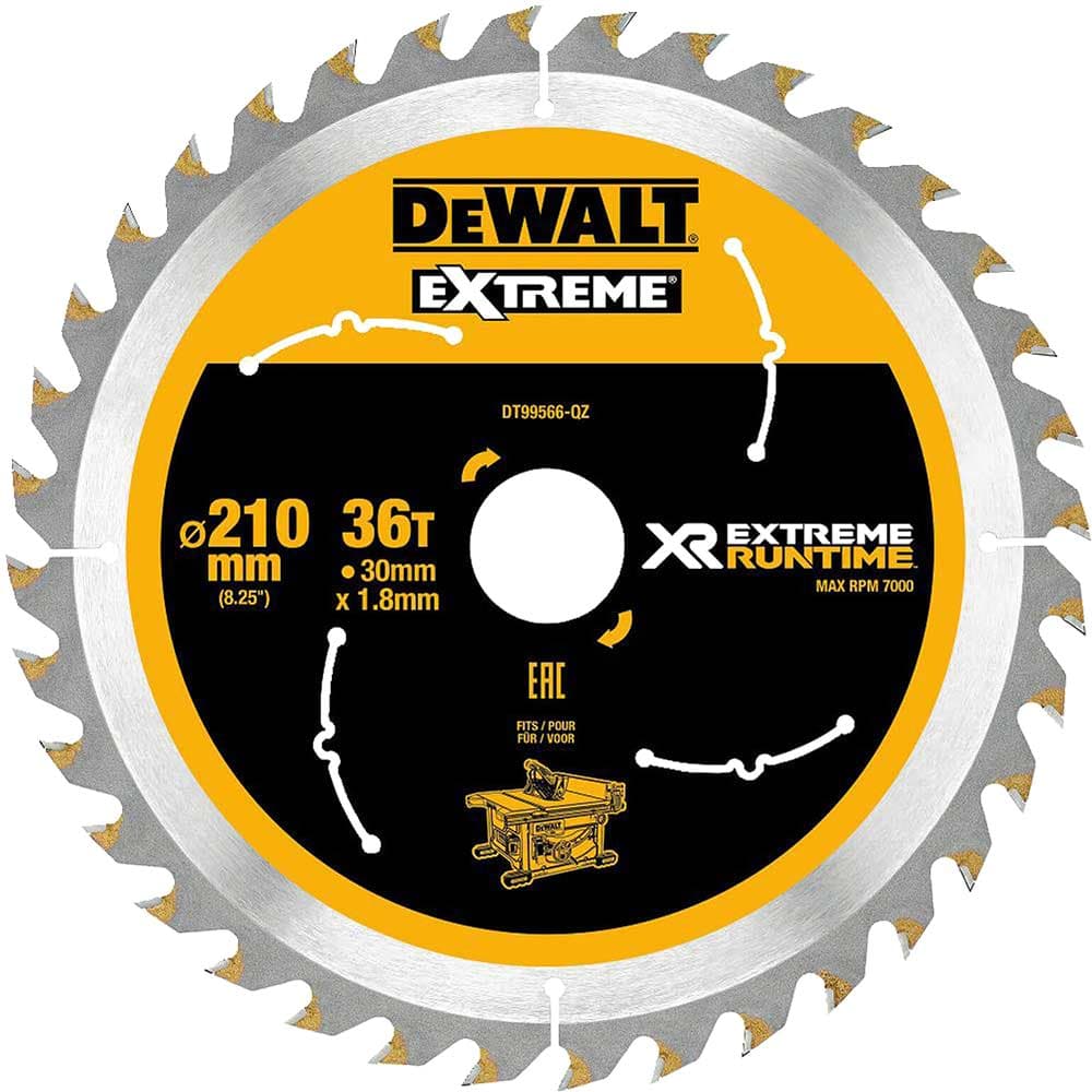 DeWalt Extreme Runtime Circular Saw Blade 210mm 36T 30mm